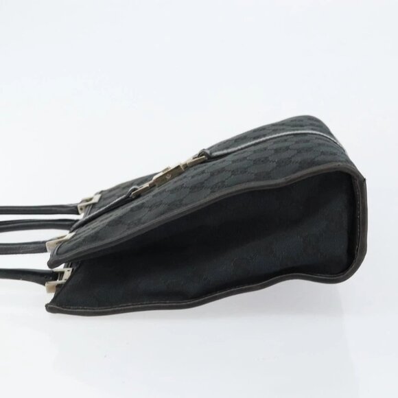 GUCCI GG Canvas Jackie Hand Bag Black Silver 002 1065 Auth 144418 - Picture 6 of 16